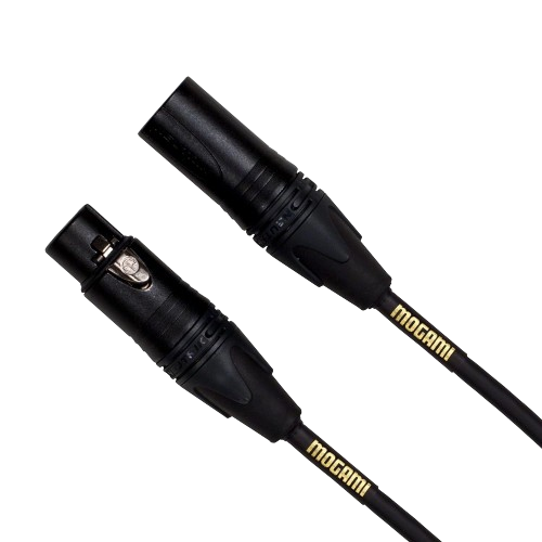 Mogami Gold STUDIO-02 XLR Microphone Cable, XLR-Female to XLR-Male, 3-Pin, Gold Contacts, Straight Connectors, 2 Foot