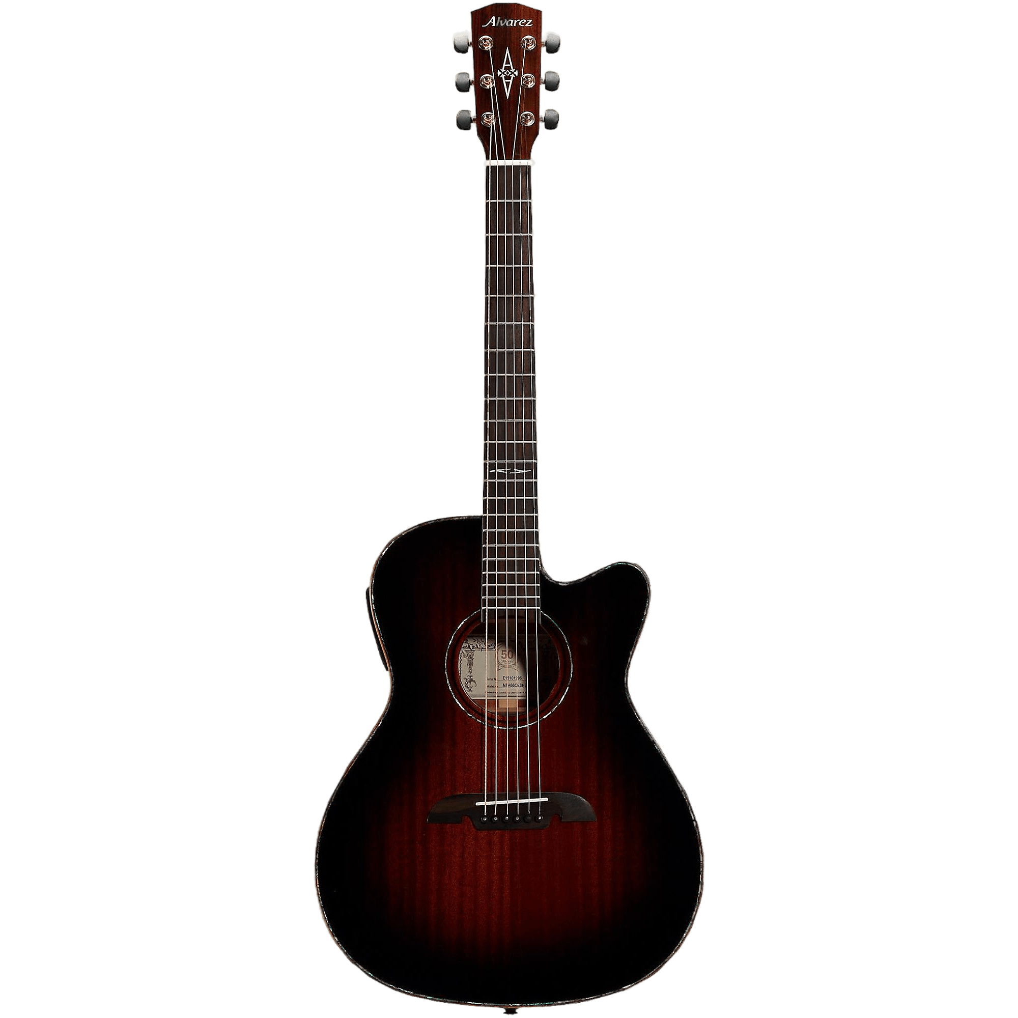 Alvarez MFA66CE Masterworks OM/Folk Acoustic-Electric Guitar Shadow Burst