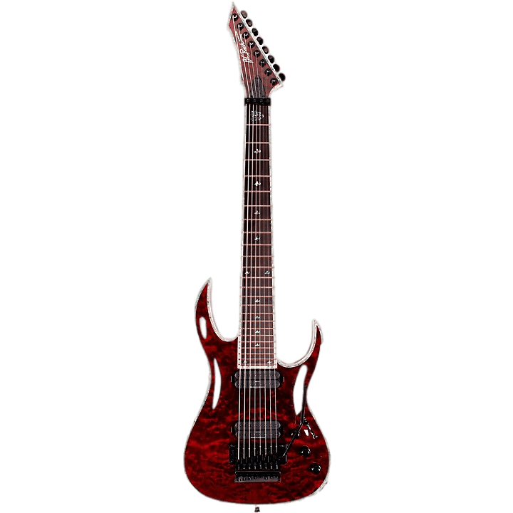 B.C. Rich Shredzilla 8 Prophecy Archtop with Floyd Rose Electric Guitar Black Cherry