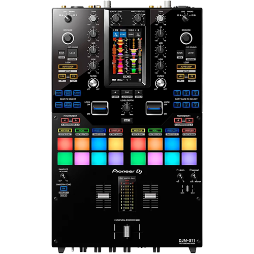 Pioneer DJ DJM-S11 2-Channel Battle Mixer for Serato DJ & rekordbox With Performance Pads