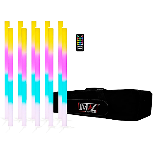 JMAZ LIGHTING Galaxy Tube 10pk Package with 10 Battery Powered LED Effect Tube