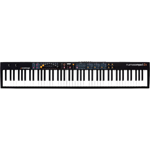 Studiologic Numa Compact 2x Semi-Weighted Keyboard With Aftertouch Black 88 Key