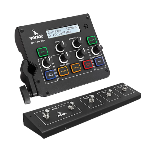 Venue Tetra Control Intuitive DMX Controller and Footswitch Black