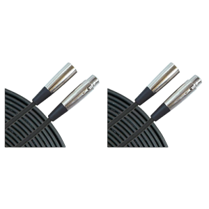 Musician's Gear Standard Microphone Cable-20 ft.-Black (2 Pack)