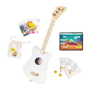 Loog Mini 3-String Acoustic Guitar for Kids with Learning App & Lessons