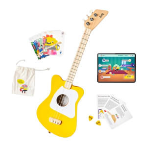 Loog Mini 3 String Acoustic Guitar for Young Beginners with Learning App