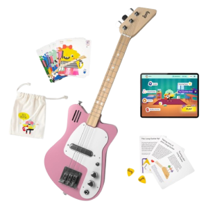 Loog Mini Electric Guitar with Built In Amp for Young Beginners